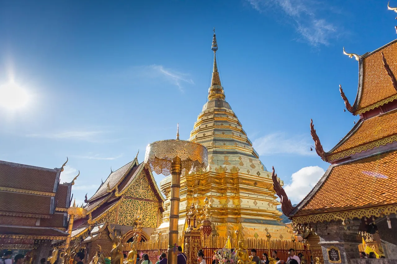 The golden chedi of Wat Phra That Doi Suthep above Chiang Mai