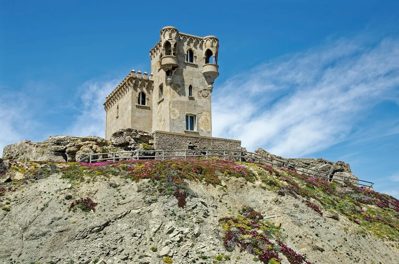 The Castillo de Santa Catalina on a rocky hill above Tarifa